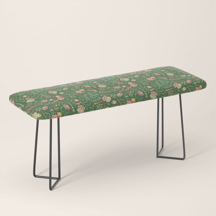 Swedish Floral - Green Bench Gallery Image 1