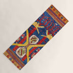 Kazak Southwest Caucasus Antique Rug Print With Snakes Yoga Mat Gallery Image 1