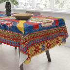 Kazak Southwest Caucasus Antique Rug Print With Snakes Tablecloth Gallery Image 3