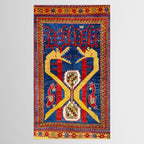 Kazak Southwest Caucasus Antique Rug Print With Snakes Tablecloth Gallery Image 2
