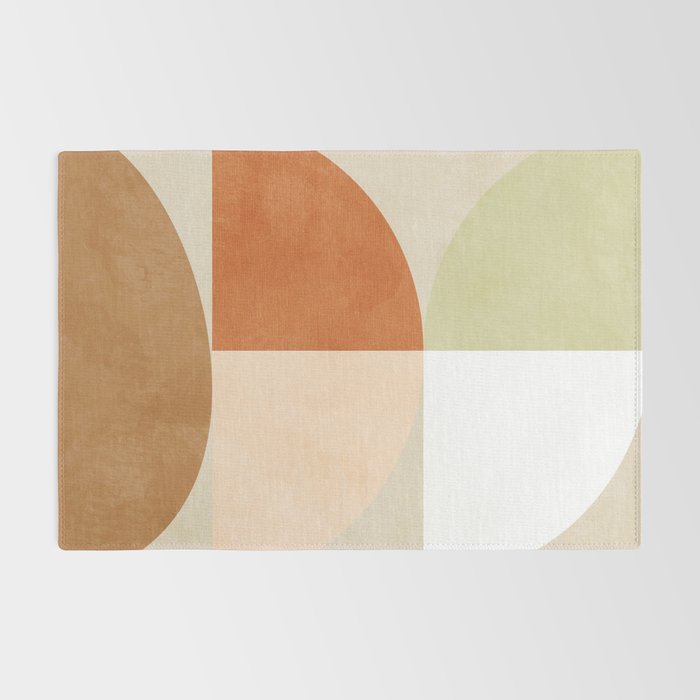 mid century boho shape minimal Rug Gallery Image 2