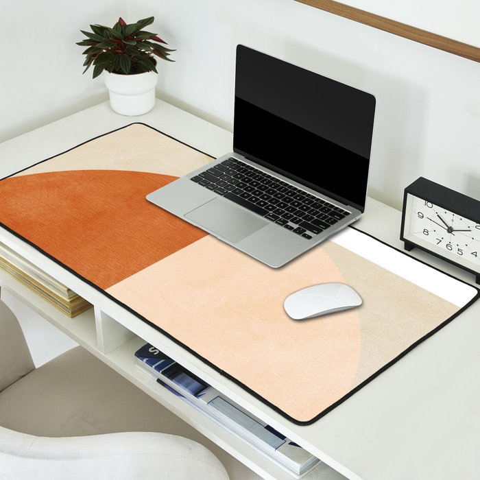 mid century boho shape minimal Desk Mat Gallery Image 2