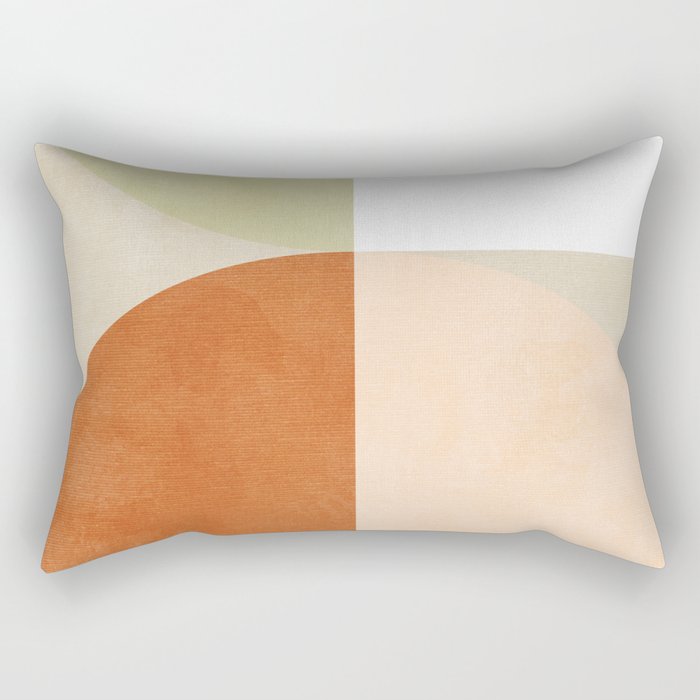 mid century boho shape minimal Rectangular Pillow Gallery Image 1