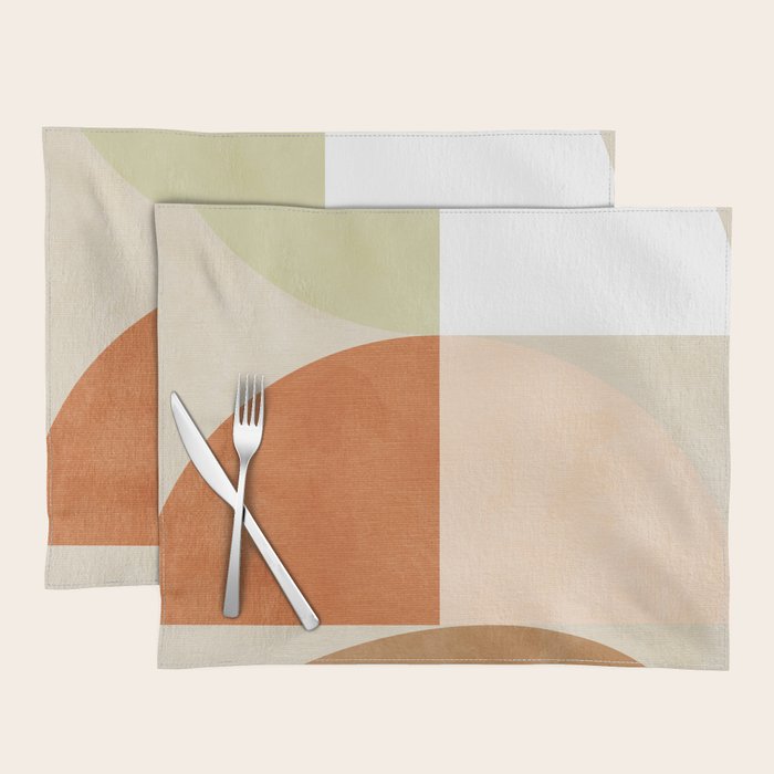 mid century boho shape minimal Placemat Gallery Image 1