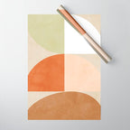 mid century boho shape minimal Wrapping Paper Gallery Image 1