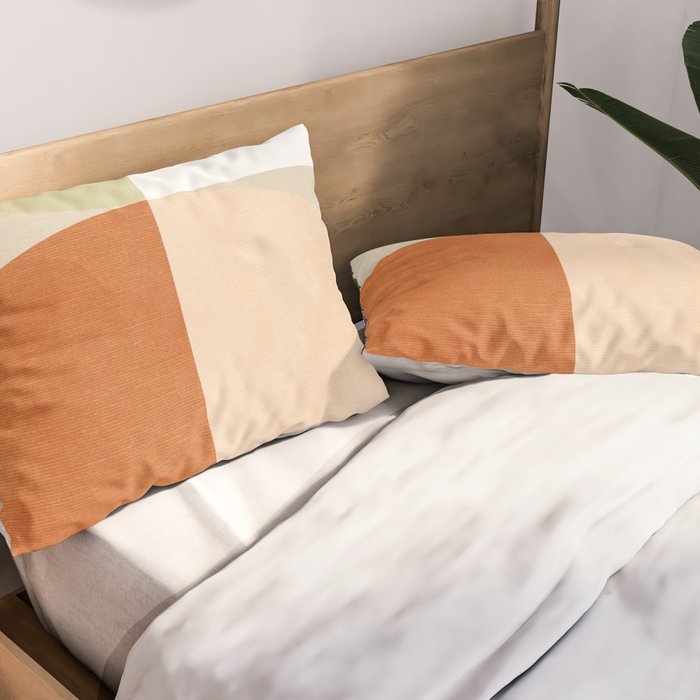 mid century boho shape minimal Pillow Sham Gallery Image 2