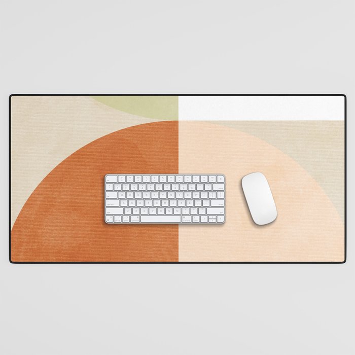 mid century boho shape minimal Desk Mat Gallery Image 1