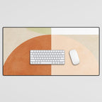 mid century boho shape minimal Desk Mat Gallery Image 1