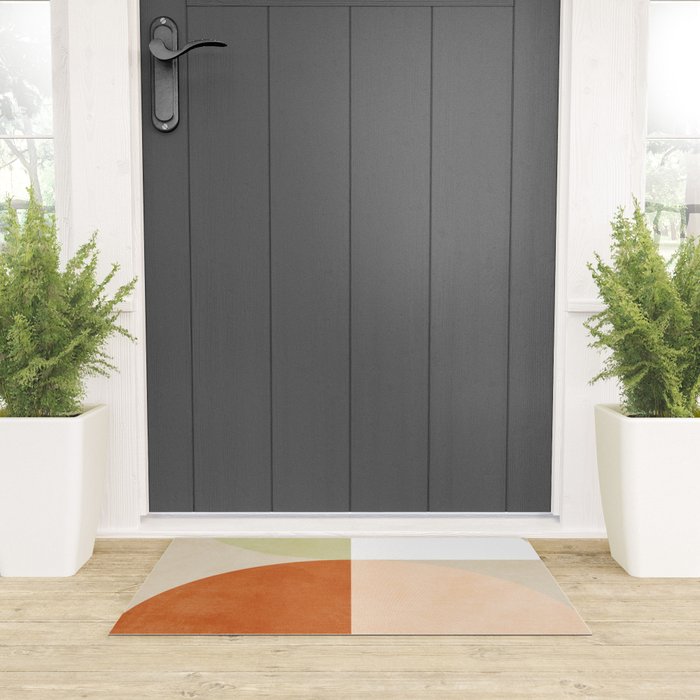 mid century boho shape minimal Welcome Mat Gallery Image 3