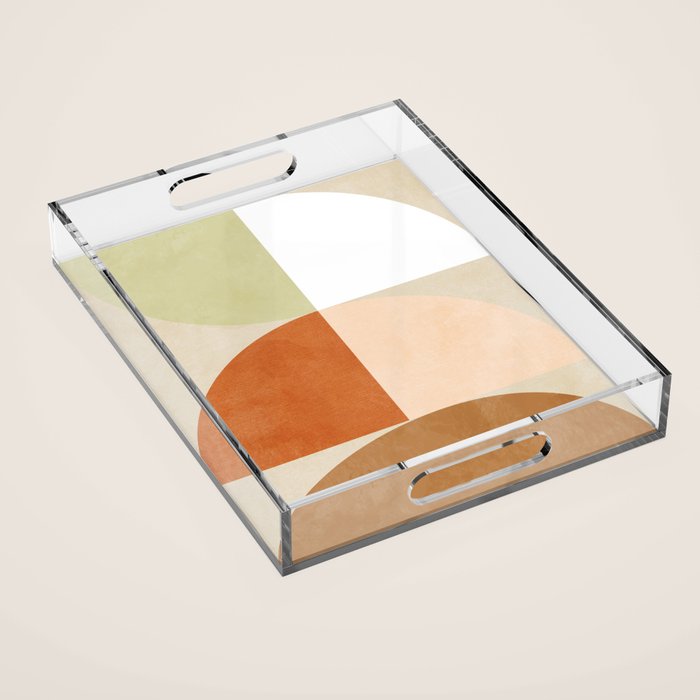 mid century boho shape minimal Acrylic Tray Gallery Image 1