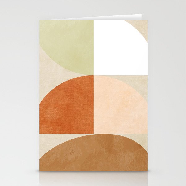 mid century boho shape minimal Stationery Card Gallery Image 2