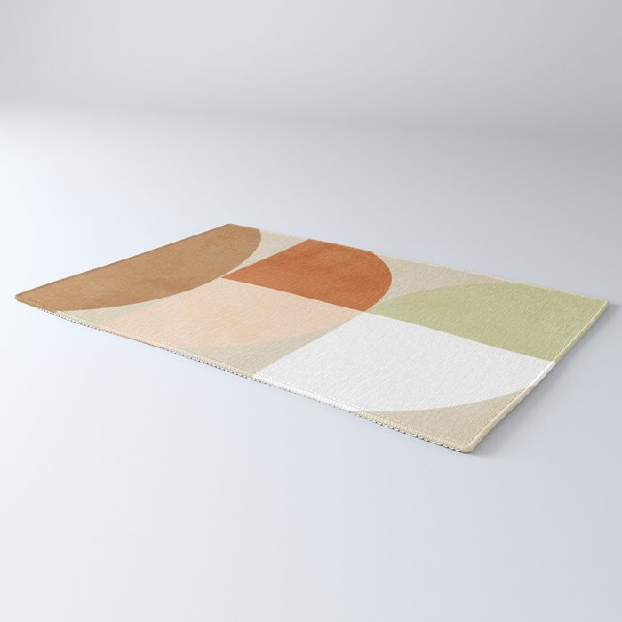 mid century boho shape minimal Rug Gallery Image 3