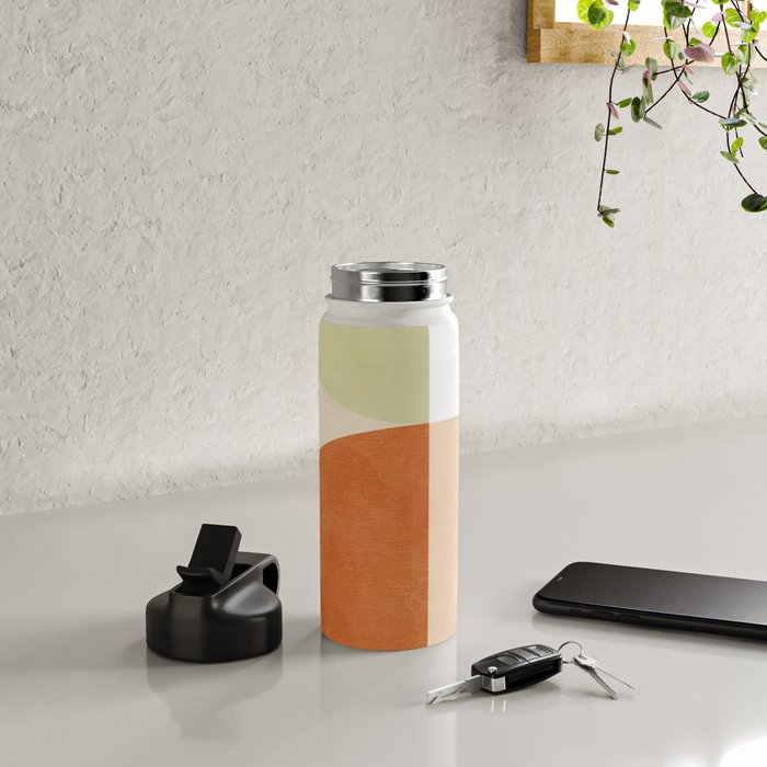 mid century boho shape minimal Water Bottle Gallery Image 4
