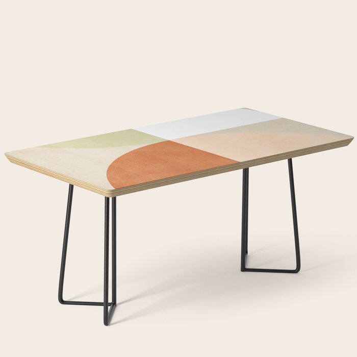 mid century boho shape minimal Coffee Table Gallery Image 1