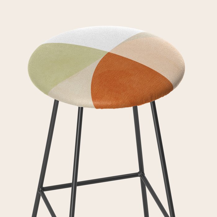 mid century boho shape minimal Stool Gallery Image 2