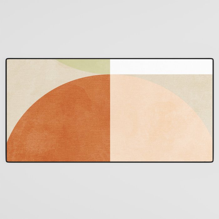 mid century boho shape minimal Desk Mat Gallery Image 3