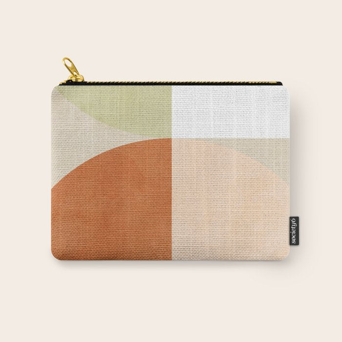 mid century boho shape minimal Carry All Pouch Gallery Image 1