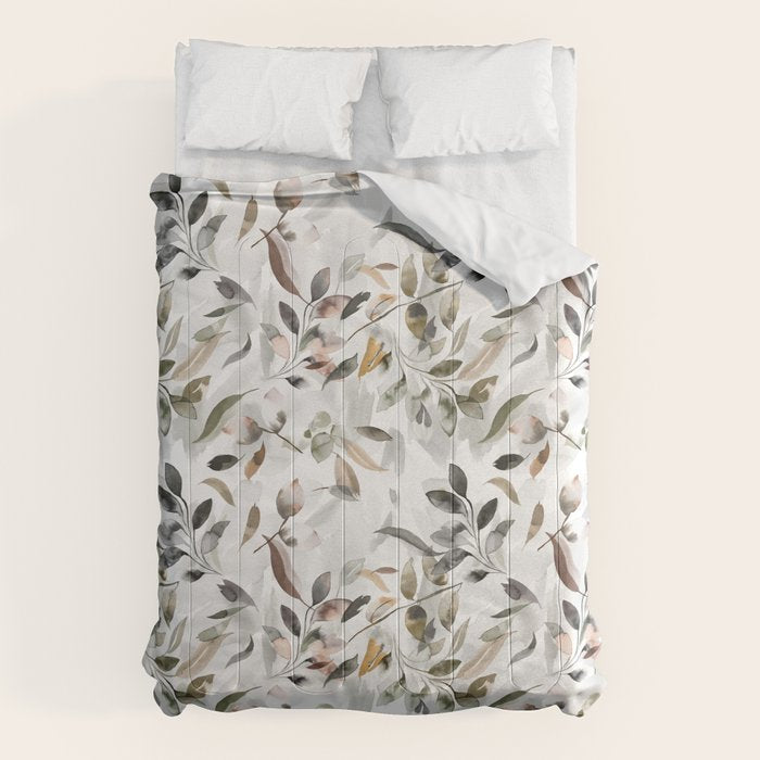 Harvest 2025 Mystic Watercolor Leaves Fall Comforter Gallery Image 6
