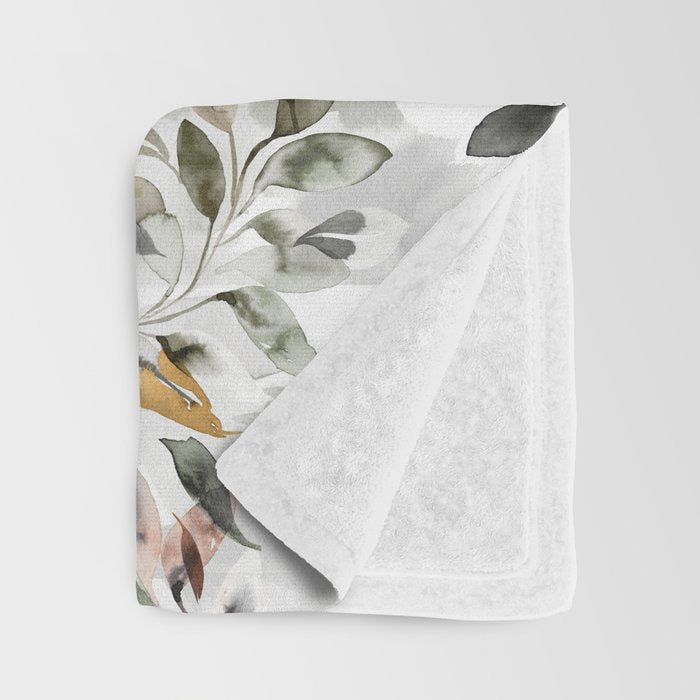 Harvest 2025 Mystic Watercolor Leaves Fall Throw Blanket Gallery Image 3