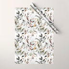 Harvest 2025 Mystic Watercolor Leaves Fall Wrapping Paper Gallery Image 1