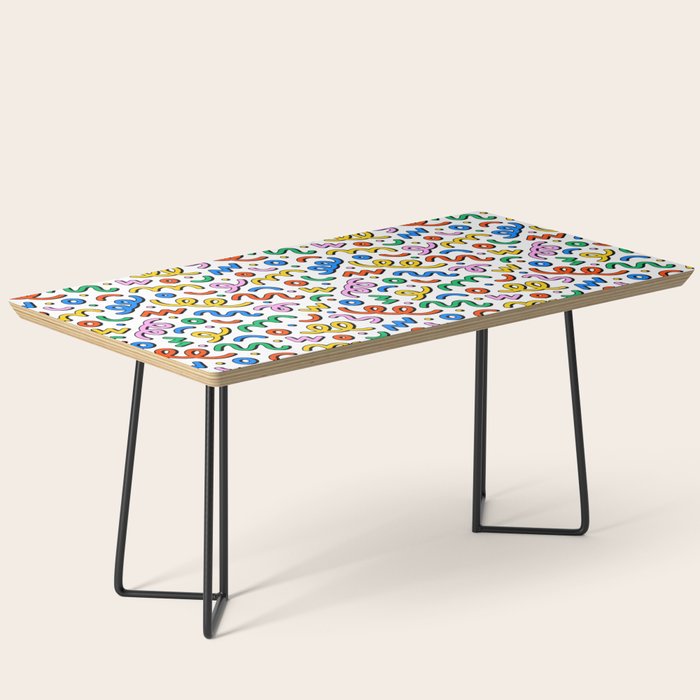 Colorful confetti doodle art pattern Coffee Table Gallery Image 1