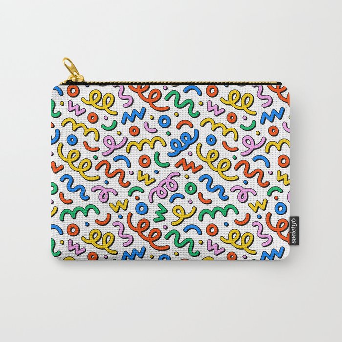 Colorful confetti doodle art pattern Carry All Pouch Gallery Image 1