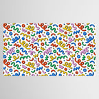 Colorful confetti doodle art pattern Tablecloth Gallery Image 2