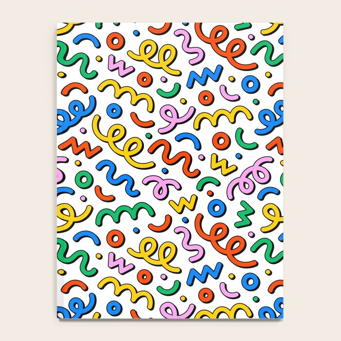 Colorful confetti doodle art pattern Notebook Gallery Image 4