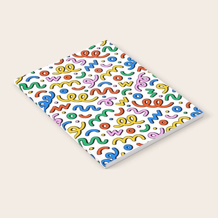 Colorful confetti doodle art pattern Notebook Gallery Image 1