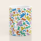 Colorful confetti doodle art pattern Coffee Mug Gallery Image 4