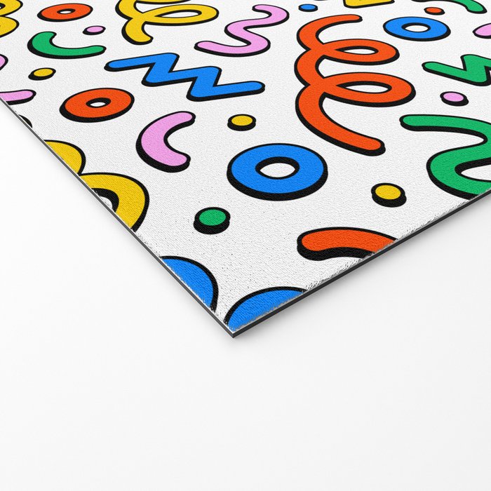Colorful confetti doodle art pattern Welcome Mat Gallery Image 2