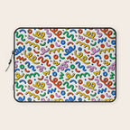 Colorful confetti doodle art pattern Laptop Sleeve Gallery Image 1