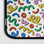 Colorful confetti doodle art pattern Laptop Sleeve Gallery Image 3