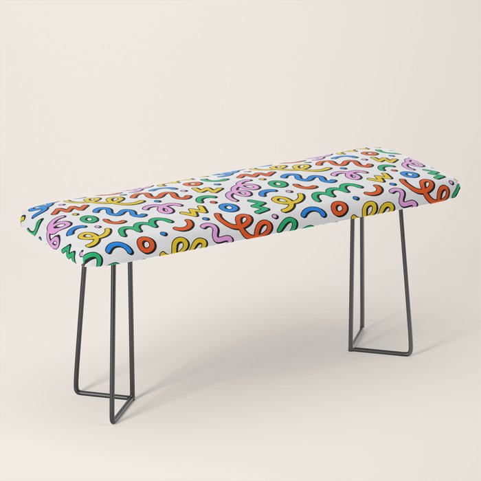 Colorful confetti doodle art pattern Bench Gallery Image 1