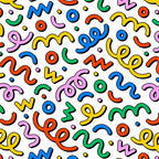 Colorful confetti doodle art pattern Coffee Mug Gallery Image 2