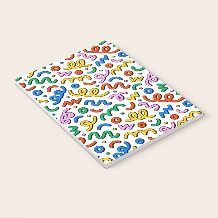 Colorful confetti doodle art pattern Notebook Gallery Image 3