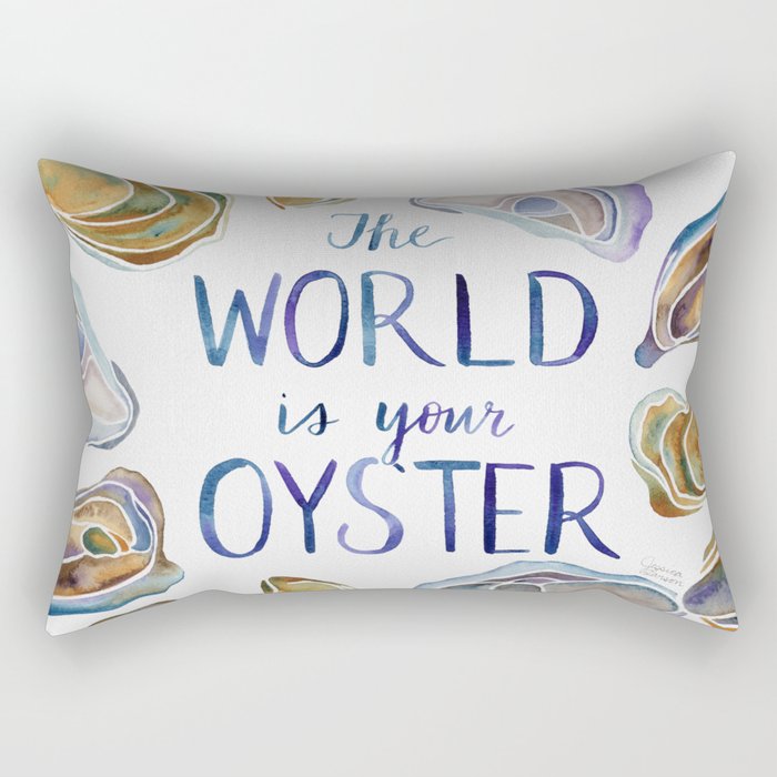 The World is Your Oyster Rectangular Pillow Gallery Image 1