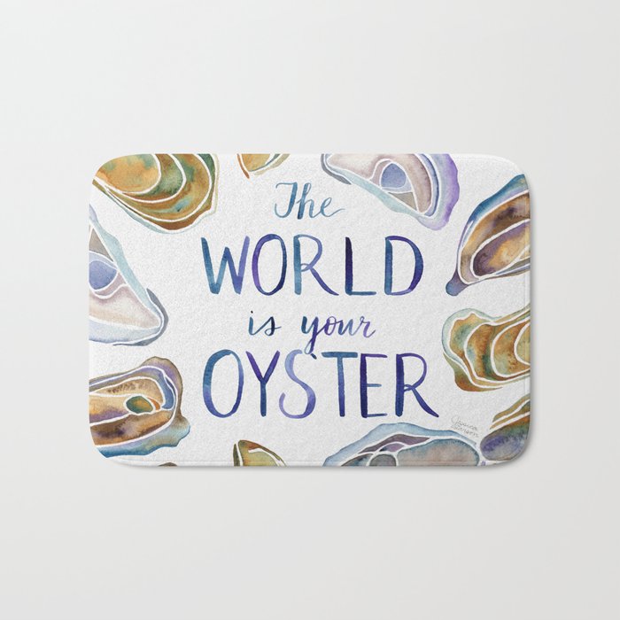 The World is Your Oyster Bath Mat Gallery Image 1