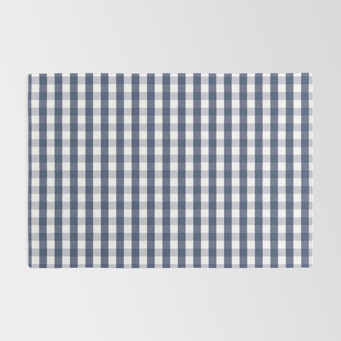 Southern Navy Gingham Rug Gallery Image 2