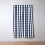 Southern Navy Gingham Window Curtain Gallery Image 3