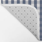 Southern Navy Gingham Bath Mat Gallery Image 2