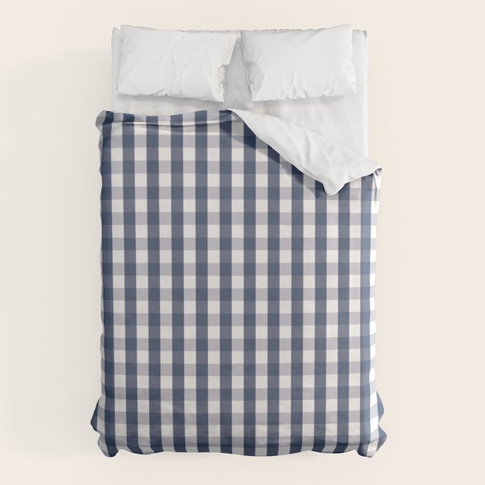 Southern Navy Gingham Duvet Cover Gallery Image 1