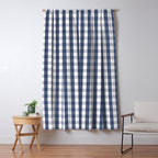 Southern Navy Gingham Window Curtain Gallery Image 5