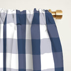 Southern Navy Gingham Window Curtain Gallery Image 2