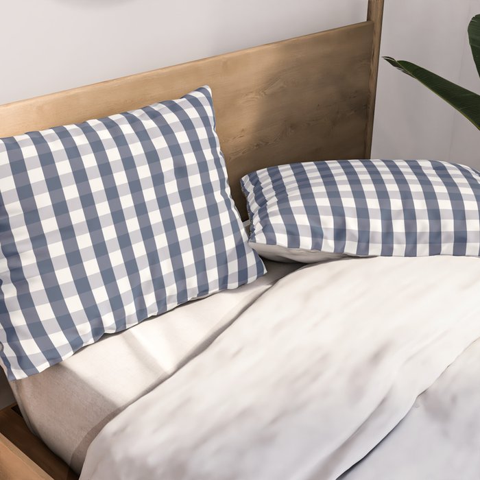 Southern Navy Gingham Pillow Sham Gallery Image 2