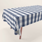 Southern Navy Gingham Tablecloth Gallery Image 1