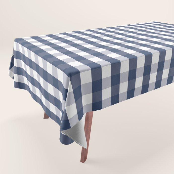 Southern Navy Gingham Tablecloth Gallery Image 1