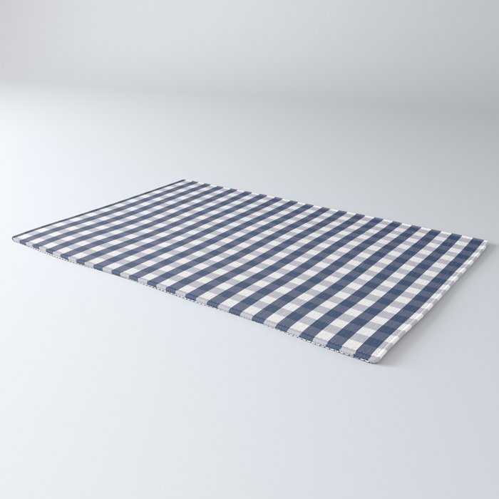 Southern Navy Gingham Rug Gallery Image 3
