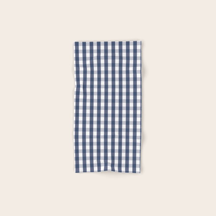 Southern Navy Gingham Bath Towel Gallery Image 1