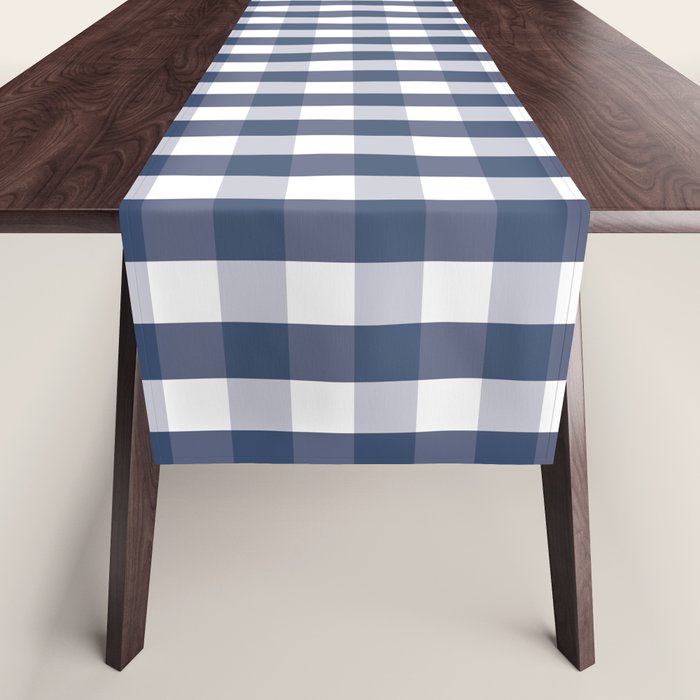 Southern Navy Gingham Table Runner Gallery Image 1